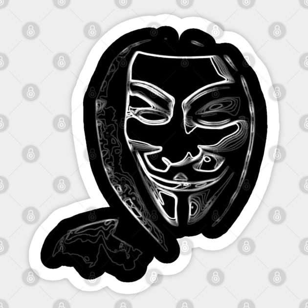 Anonymous vendetta Sticker by hottehue